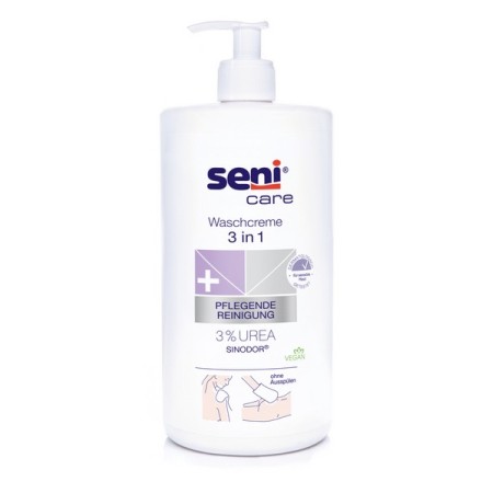 Crème lavante 3 en 1 Seni Care 3% Urée 6 unités