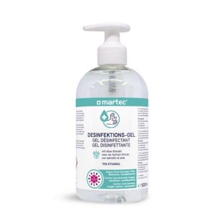 Gel disinfettante per le mani Martec con estratto di aloe 12 bottiglie