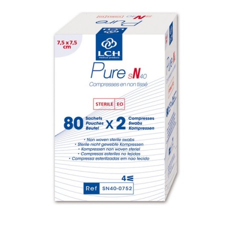 Webstar LCH Kompressen 40g/m2 4-fach 160 Stück (80 x 2)