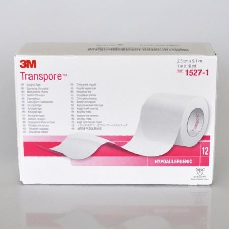 3M Transpore Fixier- pflaster Kunststoff 1527-1 12 Stück