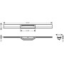 hansgrohe RainDrain Flex Fertigset Duschrinne 80 cm, kürzbar - Detailansicht