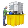 WOLFBAG IBC-Auffangpalette inkl. Abfüllbereich & Gitterrost 1125L Wanne