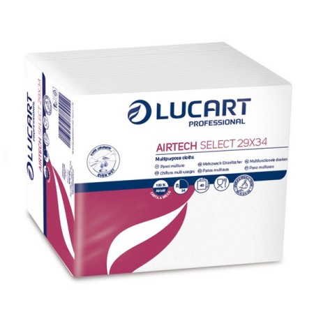 Lucart Chiffonnettes polyvalentes Airtech Select Airlaid 1280 pièces