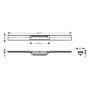 hansgrohe RainDrain Flex Fertigset Duschrinne 80 cm, kürzbar - technische Ansicht