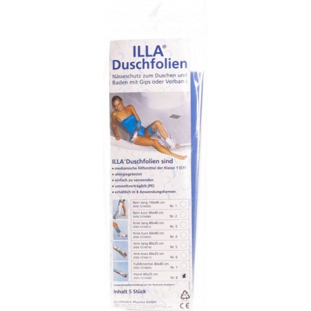 Feuille de protection de douche jetable ILLA 5 pièces
