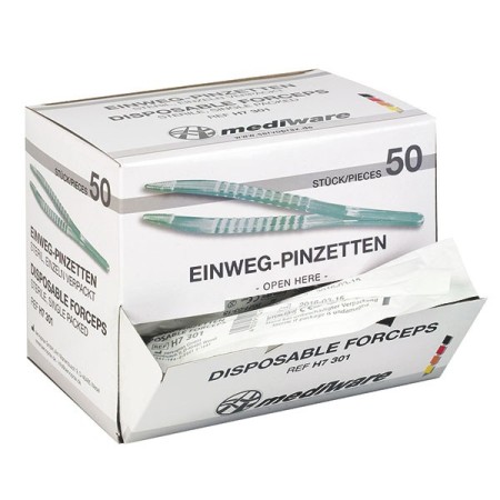 Mediware SERVO Anatomische Pinzette aus Kunststoff 50 Stück