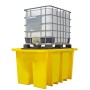 WOLFBAG IBC-Auffangpalette inkl. Abfüllbereich & Gitterrost 1125L Wanne - technische Ansicht
