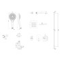 Villeroy & Boch Taro Duschsystem mit Brausehalter, Handbrause und UP-Einhebel-Armatur - Produktansicht