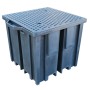 WOLFBAG Recycling-IBC-Auffangpalette Gitterrost 1150L Wanne für Vierwegestapler - Detailansicht