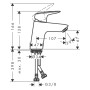 Miscelatore monocomando per lavabo hansgrohe Logis 70 CoolStart senza scarico