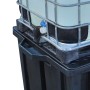 WOLFBAG Recycling-IBC-Auffangpalette Gitterrost 1150L Wanne für Vierwegestapler - technische Ansicht