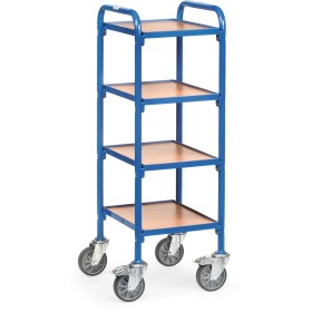 Fetra Beistellwagen mit Holzwerkstoffplatten, Ladefläche 320 x 470 mm