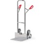 Chariot d'escalier en aluminium Fetra, capacité de charge 200 kg, étoiles à trois bras, pelle large
