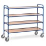 Fetra Beistellwagen mit Holzwerkstoffplatten, Ladefläche 1250 x 470 mm