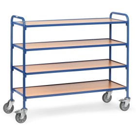 Fetra Beistellwagen mit Holzwerkstoffplatten, Ladefläche 1250 x 470 mm