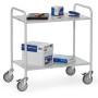 Fetra Bürowagen mit 2 Böden, Ladefläche 800 x 500 mm, grau - Detailansicht