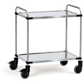 Fetra Edelstahlwagen mit 2 Böden