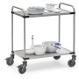 Fetra Edelstahlwagen mit 2 Böden 800 x 500mm - Detailansicht