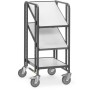 Chariot Eurobox ESD Fetra avec étagères, surface de chargement 410 x 610 mm