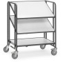 Chariot ESD pour Eurocaisse Fetra avec étagères, surface de chargement 820 x 610 mm