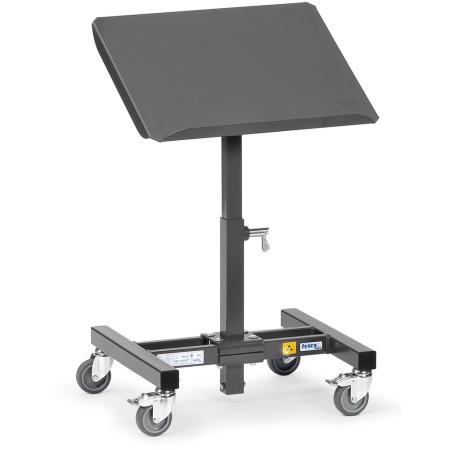 Support de matériaux ESD Fetra, réglable en hauteur et inclinable, surface de chargement 510 x 410 mm