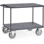 Chariot de table ESD Fetra avec 2 étagères, plateformes en acier alignées