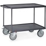 Chariot de table ESD Fetra avec 2 étagères, bacs en tôle d'acier