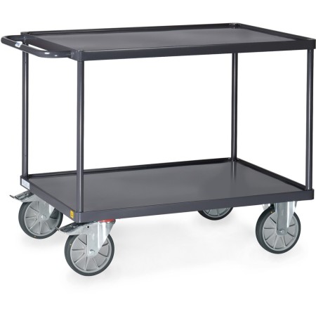 Chariot de table ESD Fetra avec 2 étagères, bacs en tôle d'acier
