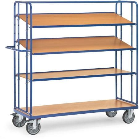 Chariot à étages Fetra avec 3 plateaux amovibles