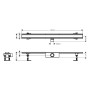 hansgrohe RainDrain Compact Komplettset Duschrinne 100 cm für Standardinstallation