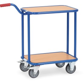 Fetra Griffroller mit 4 Rädern, 2 Holzplattformen, blau