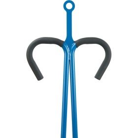 Carrello manuale Fetra con 4 pareti a griglia in filo, 1000 mm di altezza, pneumatici, occhiello di traino sul timone