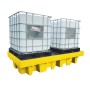 WOLFBAG Doppel-IBC-Auffangpalette inkl. Gitterrost 1140L Wanne - technische Ansicht