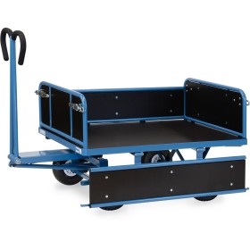 Carrello a pianale ribassato Fetra con ruote pneumatiche