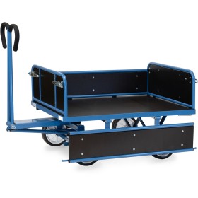 Carrello a pianale ribassato Fetra con ruote in gomma piena
