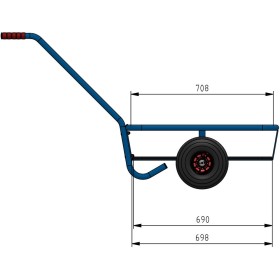 Carrello manuale Fetra con piattaforma in compensato impermeabile