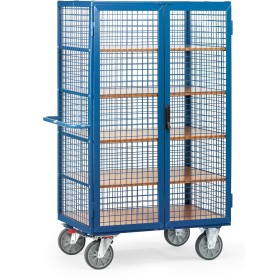 Fetra Kastenwagen 750 kg, mit TOTALSTOP, Doppelflügeltür und Treibriegelverschluss, blau