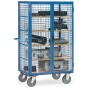 Fetra Kastenwagen 750 kg, mit TOTALSTOP, Doppelflügeltür und Treibriegelverschluss, blau - Detailansicht