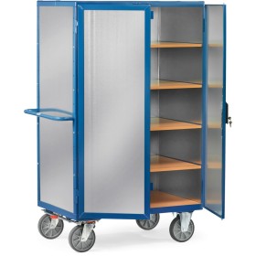 Fetra Kastenwagen 750 kg, mit TOTALSTOP, Stahlblech verzinkt, Treibriegelverschluss