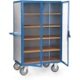 Chariot-caisse Fetra 750 kg, portes transparentes, avec TOTALSTOP, tôle d'acier galvanisé - vue technique