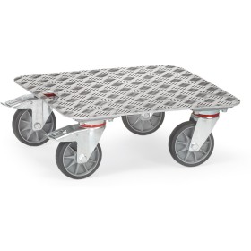 Fetra Kistenroller mit Aluminium-Quintettblech-Plattform, 500x500mm, 250kg