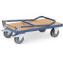 Fetra Klappwagen bis 600 kg Tragkraft, Schiebebügel klappbar, blau - technische Ansicht