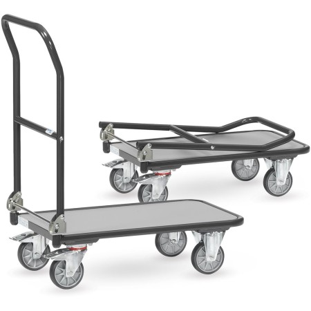 Chariot pliant Fetra avec 1 barre, Édition Gris