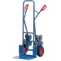 Carrello combinato Fetra, capacità di carico 200 kg, stelle ruote a cinque bracci, pala larga