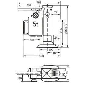 Cric sollevatore Fetra 5 e 10 t
