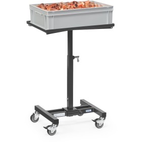 Carrello portamateriali Fetra, regolabile in altezza 720-995 mm, Edizione Grigio