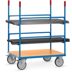 Carrello portamateriali Fetra con supporti avvitabili per materiali lunghi