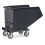 Ribaltabile Fetra, 450 litri, capacità di carico 750 kg, Grigio