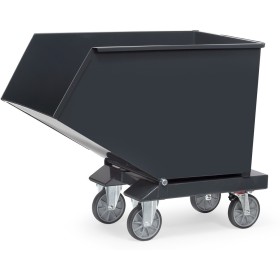 Ribaltabile Fetra, 450 litri, capacità di carico 750 kg, Grigio