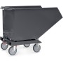 Ribaltabile Fetra, 600 litri, capacità di carico 750 kg, Grigio